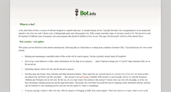 Desktop Screenshot of bot.info